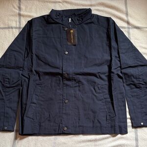 Harriton Navy Blue Auxiliary Canvas Work Jacket